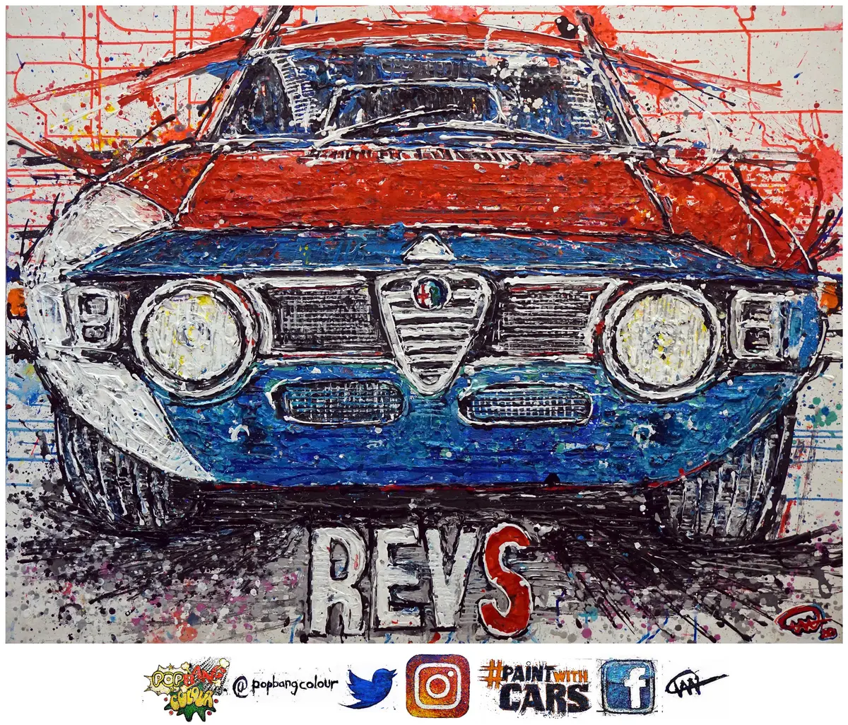 Revs-Limiter Alfa Romeo Giulia Sprint Gta #Paintwithcars Artwork Print 1