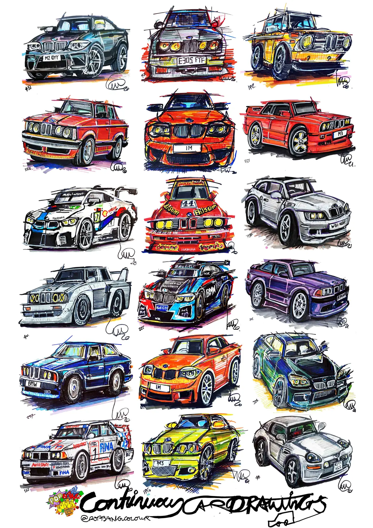 #Continuouscar Poster Print Collection | Bmw 1