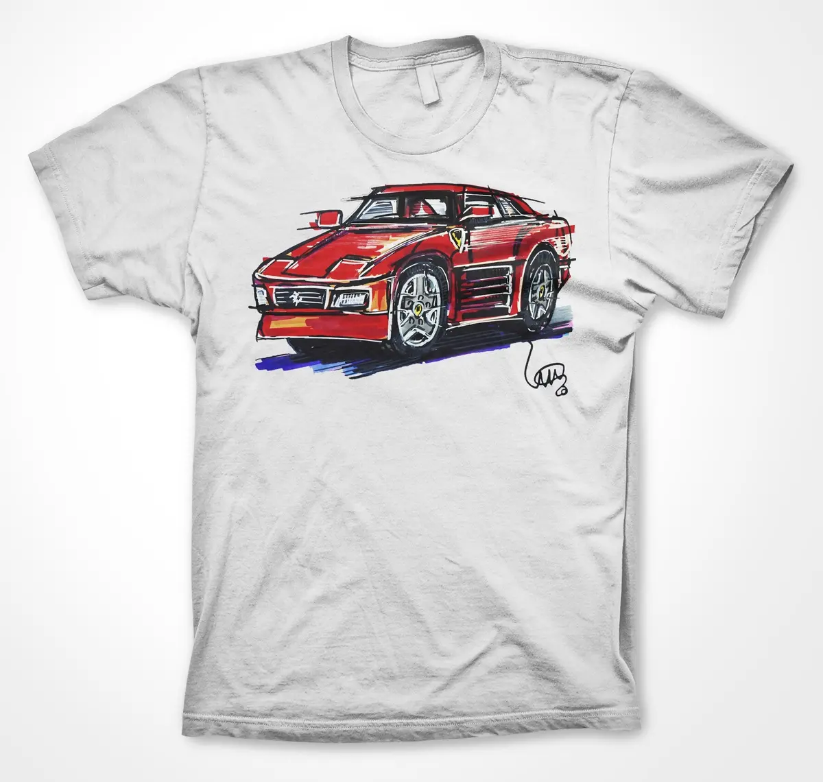 Ferrari 348 #Continuouscar Unisex T-Shirt 3