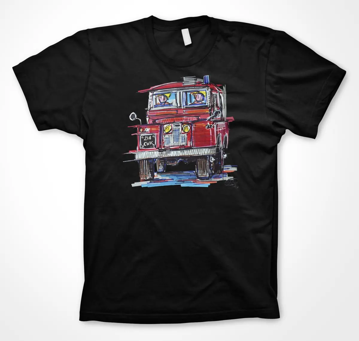 Land Rover Series Fire Tender #Continuouscar Unisex T-Shirt 2