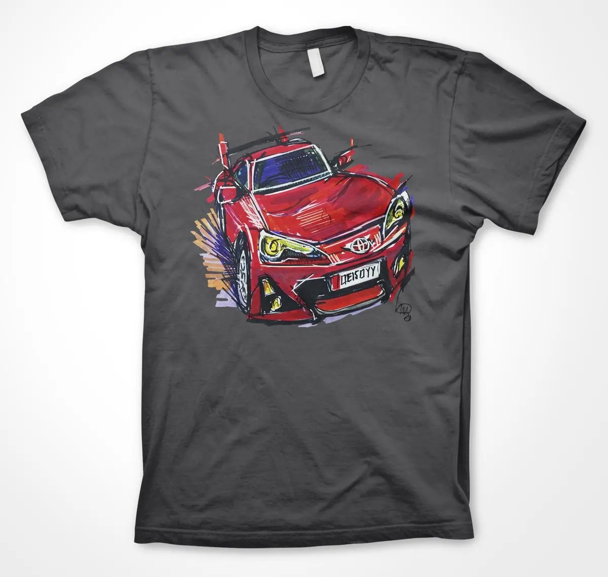 Toyota GR86 Sports Car Fan T-Shirt - Image 4