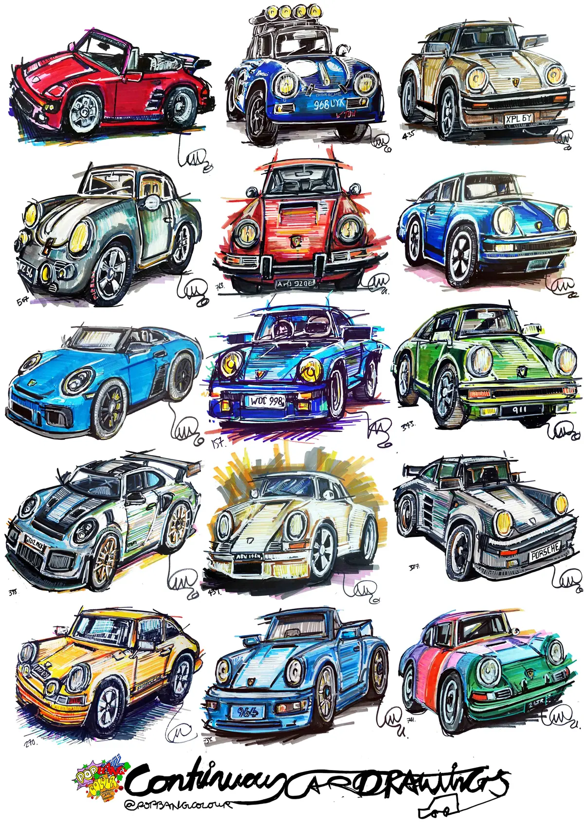 #Continuouscar Poster Print Collection | Porsche 1