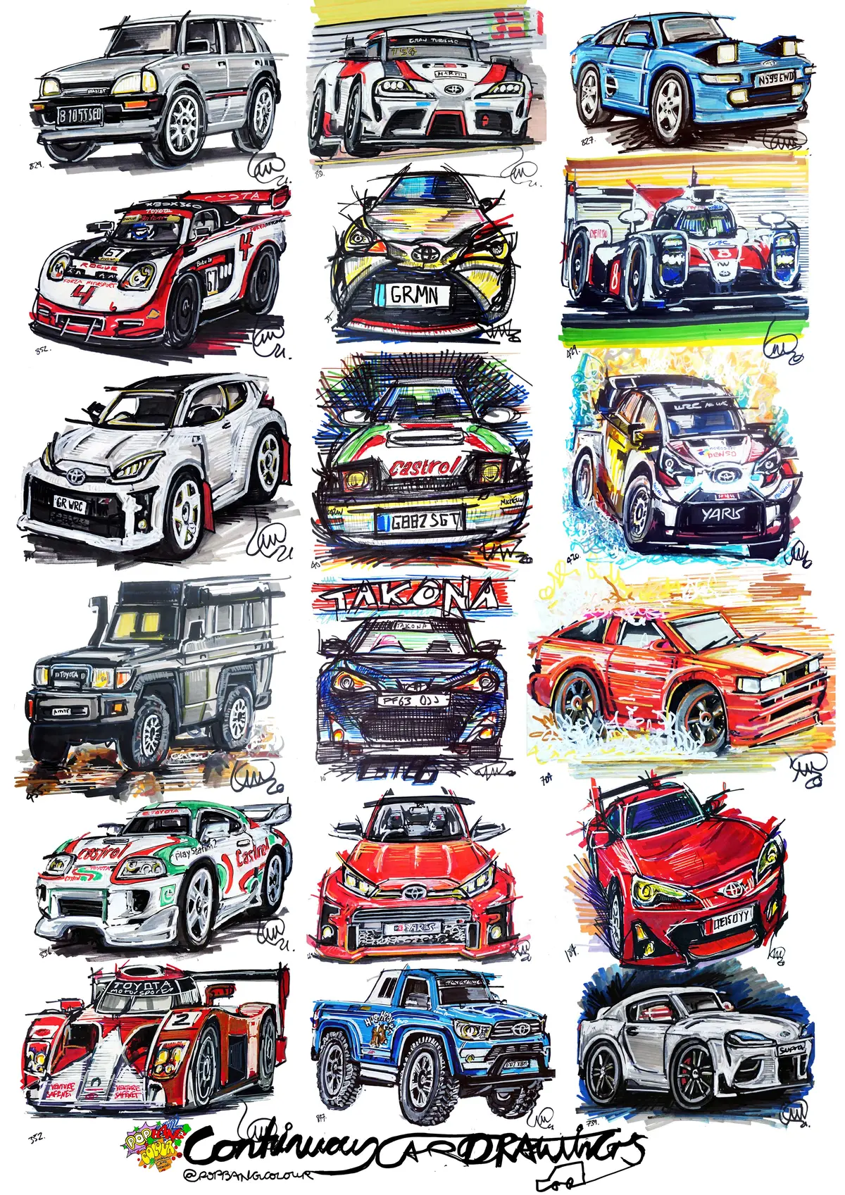 #Continuouscar Poster Print Collection | Toyota 1