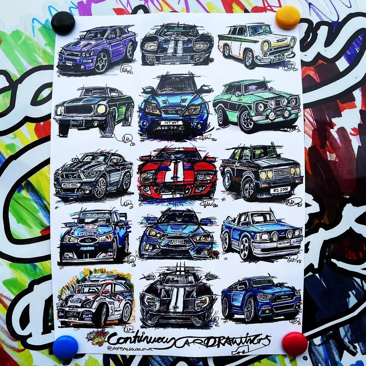 #Continuouscar Poster Print Collection | Ford 2