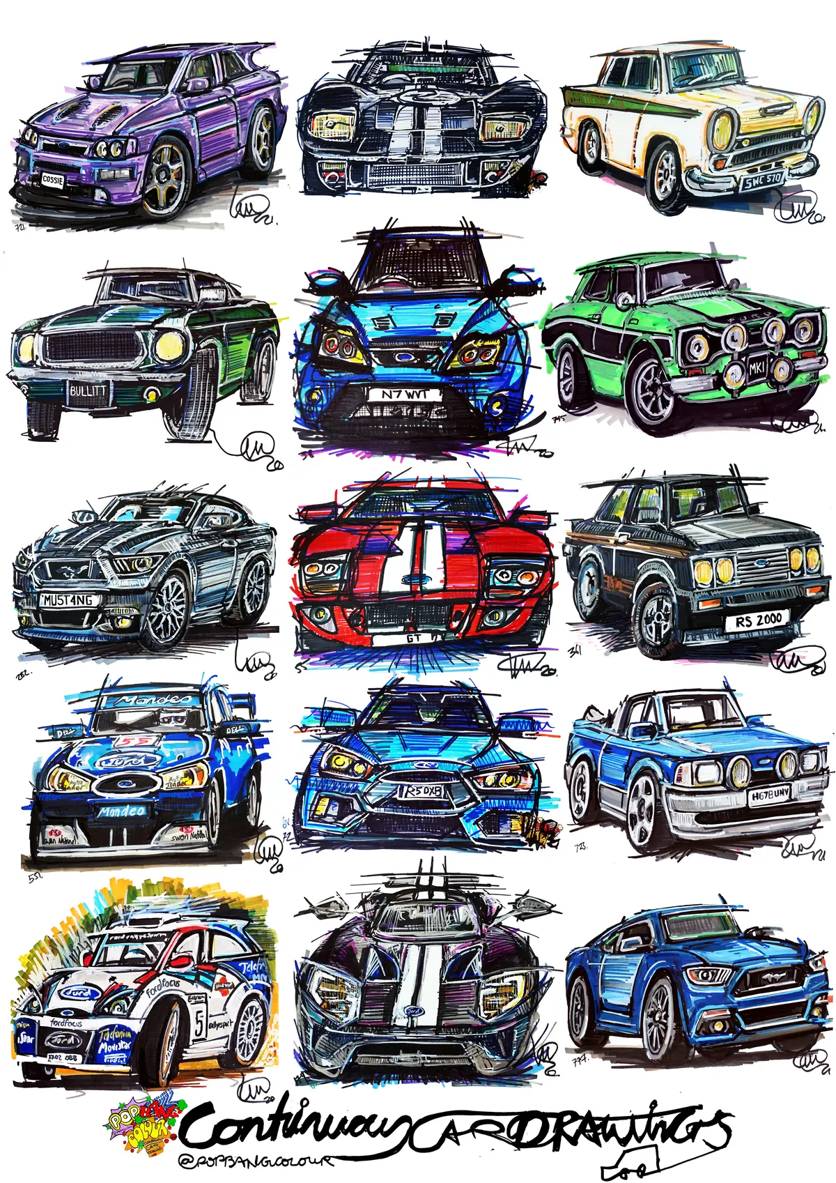 #Continuouscar Poster Print Collection | Ford 1