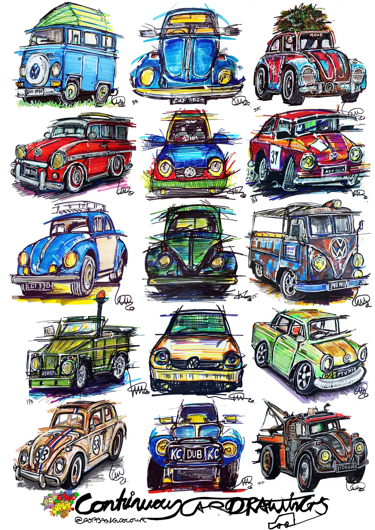#Continuouscar Poster Print Collection | Classic Volkswagen 1