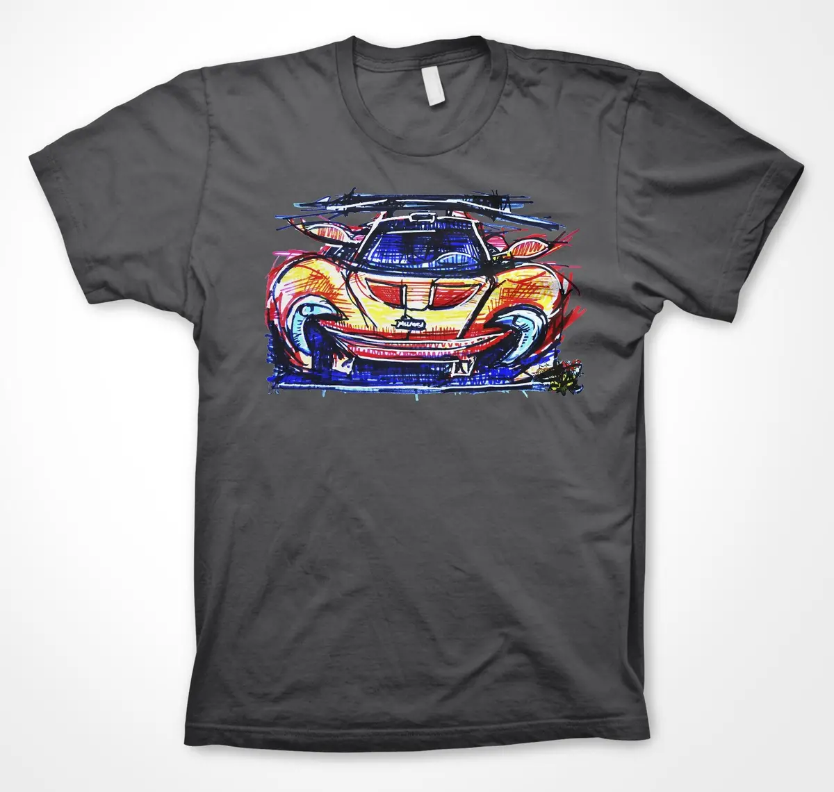 McLaren P1 Continuouscar Unisex Tee – Cutting-Edge Hypercar Art - Image 5