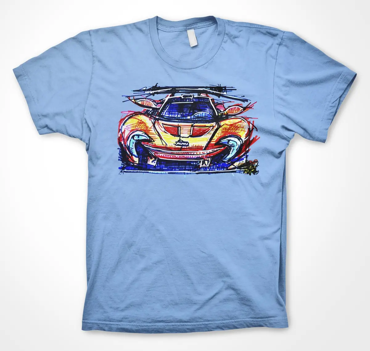 McLaren P1 Continuouscar Unisex Tee – Cutting-Edge Hypercar Art - Image 6