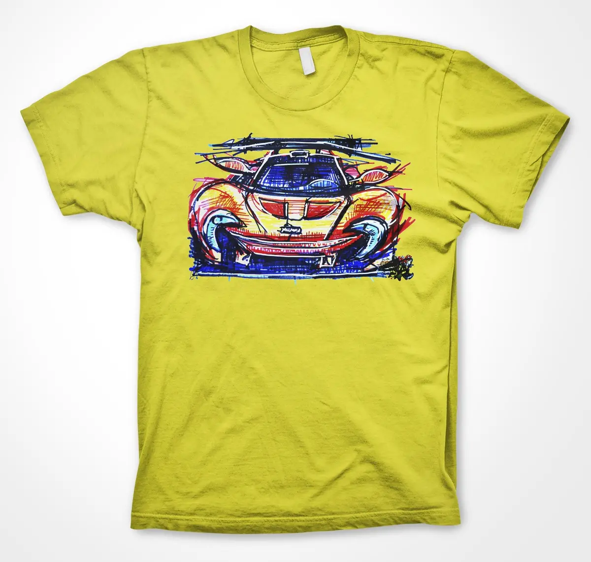 McLaren P1 Continuouscar Unisex Tee – Cutting-Edge Hypercar Art - Image 8