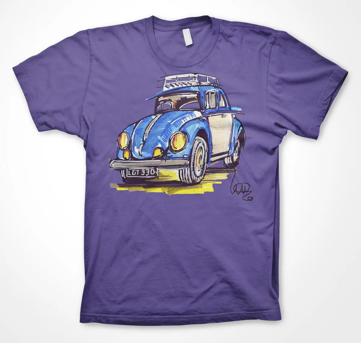 Volkswagen Beetle Baloo-Themed T-Shirt