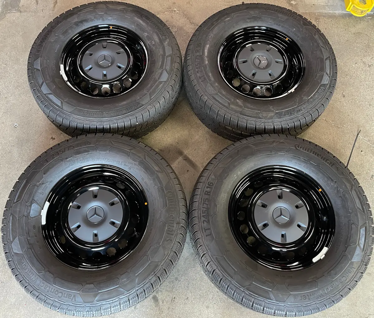 Sold 2023 Mercedes Mbz Sprinter 2500 Factory 16 Steel Wheels Tires Rims Oem Black Continental 1