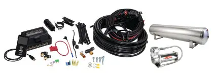 Air Lift Performance 3P (1/4 Air Line 4 Gal 5-Port Polished Aluminum Tank Viair 444C Comp) 1