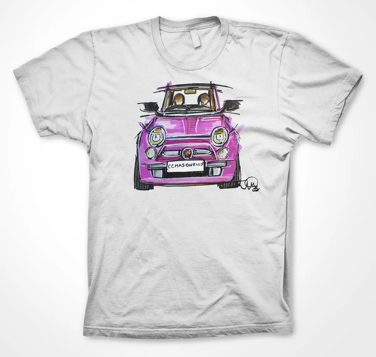 Fiat 500 - Cc Mason #Continuouscar Unisex T-Shirt 3