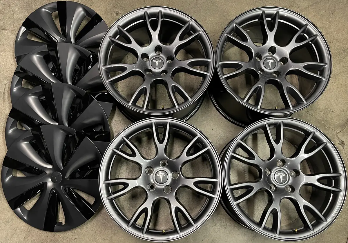 Sold Four 2023 Tesla Model S Plaid Factory 19 Wheels Oem Rims Tempest 19X9.5 19X10.5 1