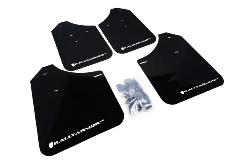 Rally Armor - Subaru 02-07 Wrx/Sti/Rs/2.5I  - (Basic Black Mud Flap W/ White Logo) 1