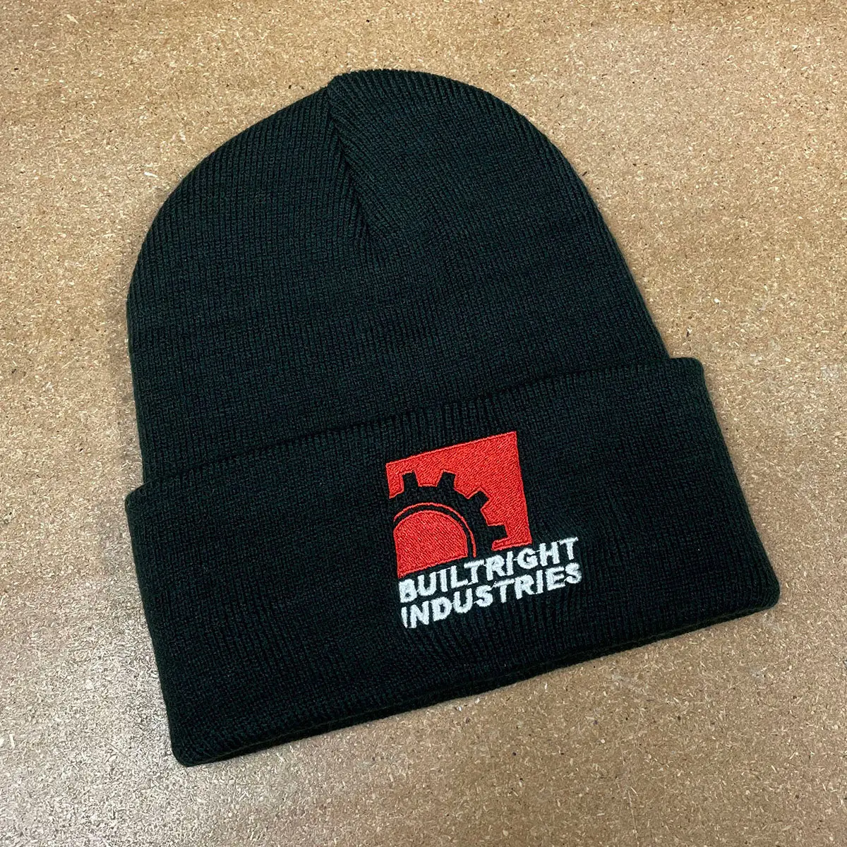 Builtright Industries Winter Beanie - Black, Gearbox Logo 1