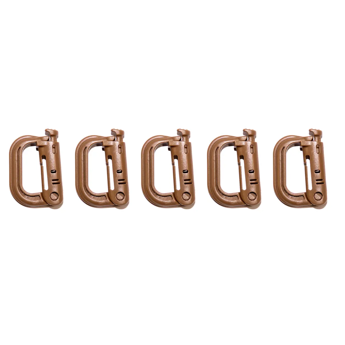 Carabiner - Brown | Button Locking - 5Pc Kit 1