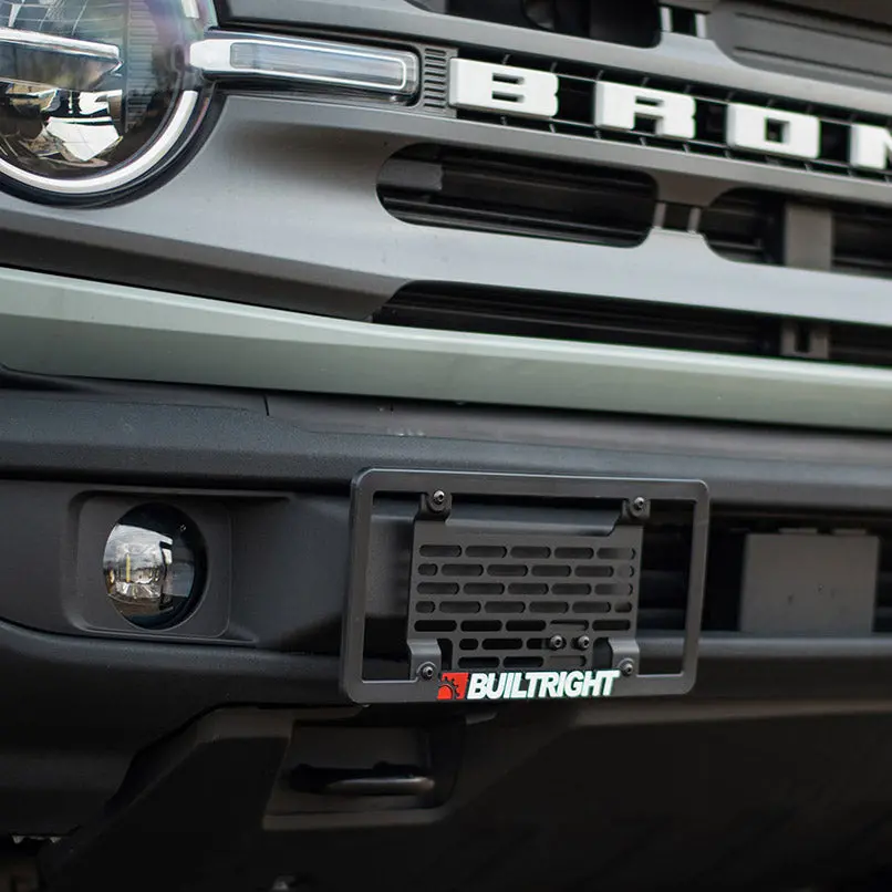Bronco License Plate Mount | Ford Bronco (2021+) For Standard Plastic Bumper 1