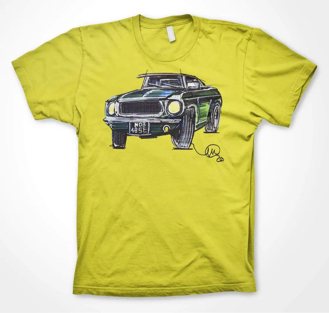 Ford Mustang Muscle Car Graphic Tee – Continuouscar Series