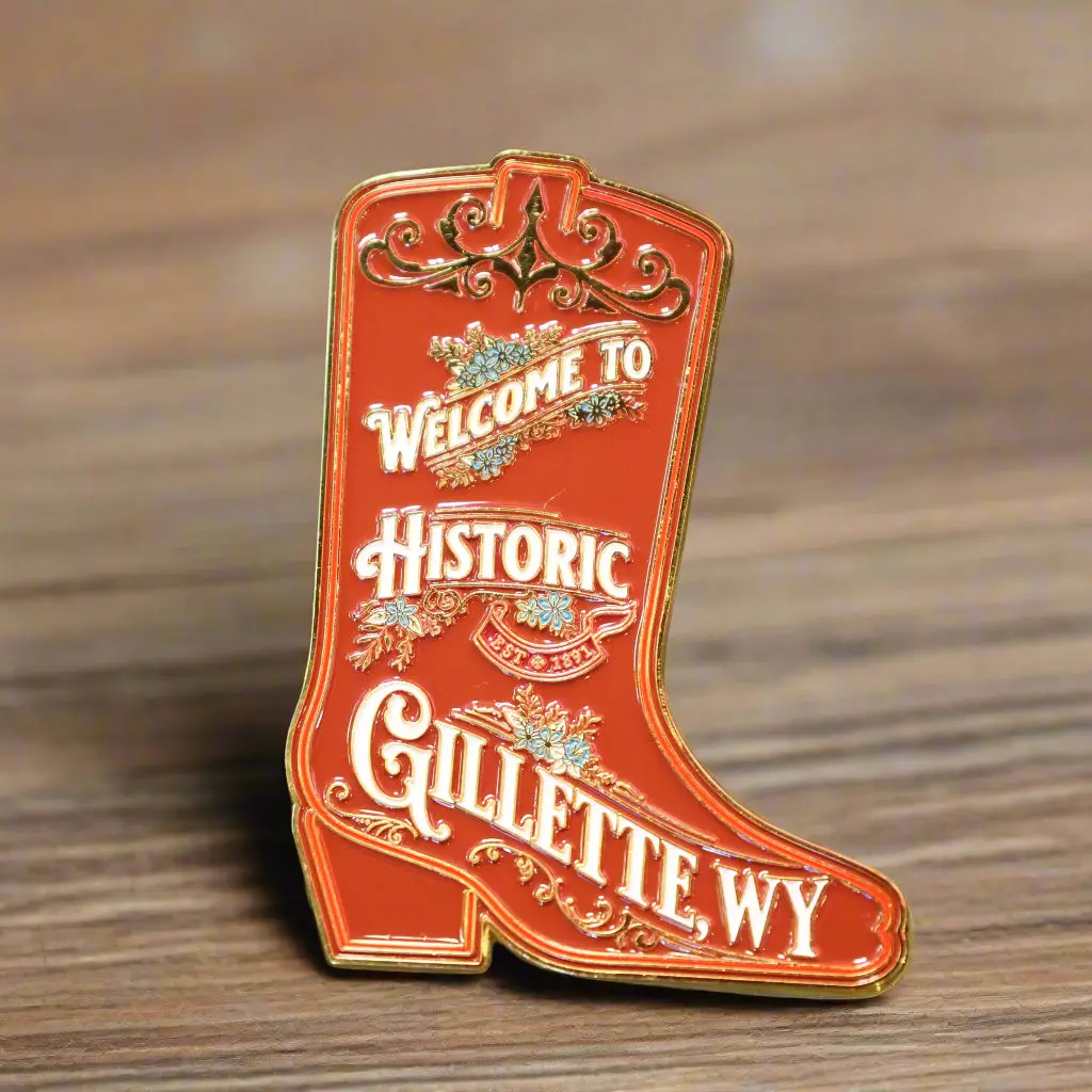 Welcome To Gillette, Wy Boot Magnet 1