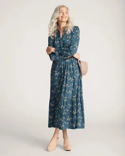 Pendleton Women's Zoe Dress In Teal Wild Horses 1