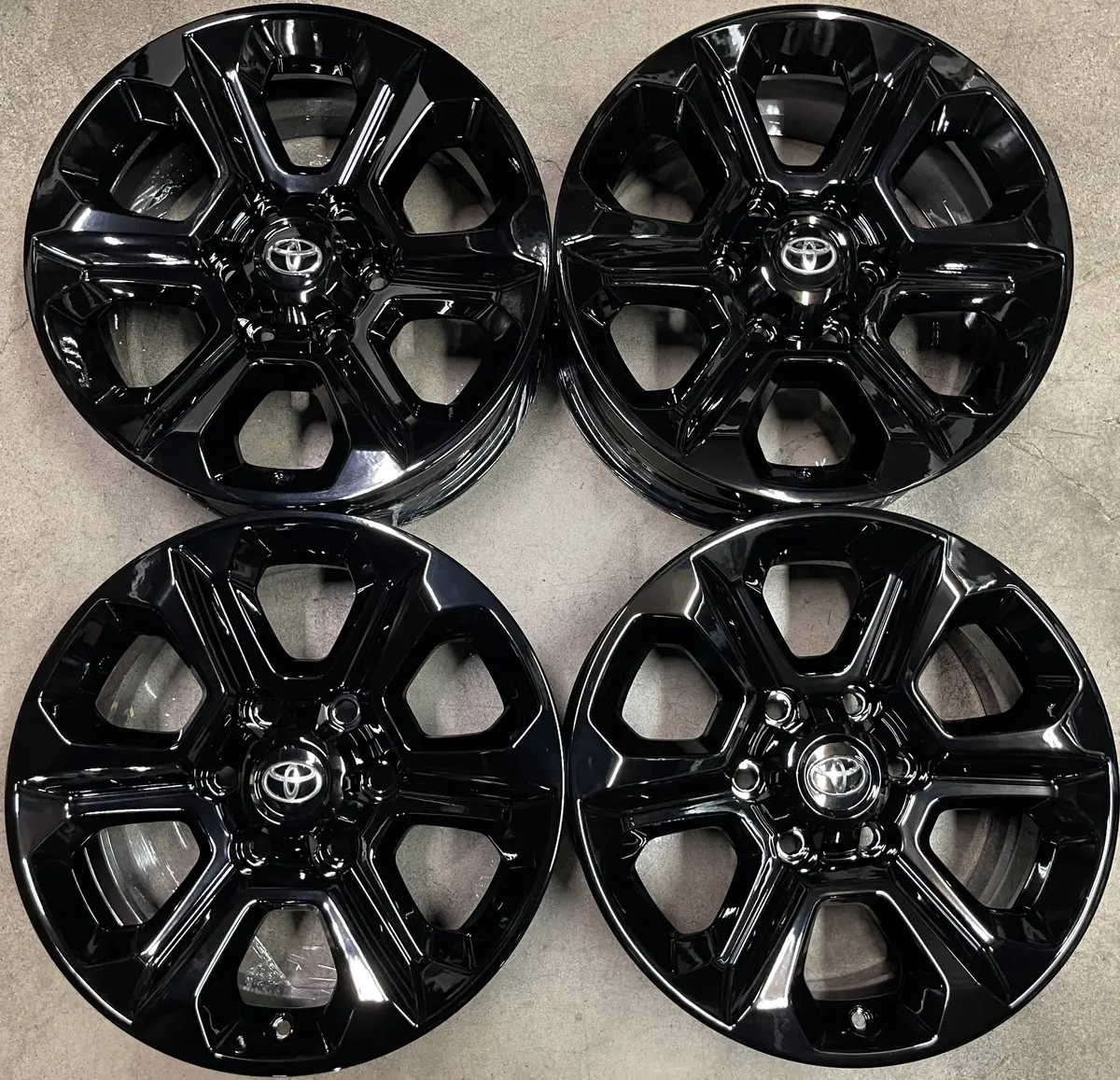 Sold Four 2023 Toyota 4Runner Factory 17 Wheels Rims 75153 Oem Tacoma Gloss Black 1