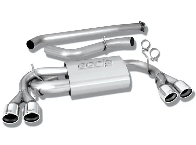 Borla S-Type Stainless Steel Cat-Back Exhaust System With Quad Rear Exit - Fits Subaru 08-14 Sti / 11-14 Wrx 1