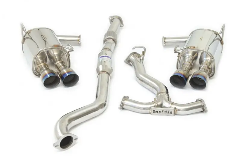 Invidia Q300 Single Layer Titanium Burnt Quad Tip Cat-Back Exhaust - Fits 2022-2026 Subaru Wrx 1