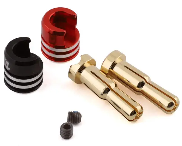 1Up Racing Heatsink Bullet Plug Grips W/4-5Mm Bullets (Black/Red) 1