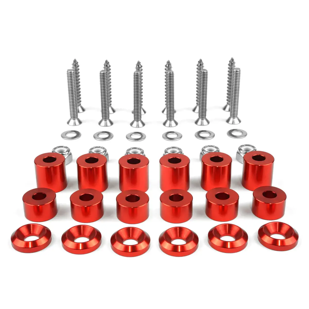 Tech Plate - 42Pc Mounting Hardware Kit - Red 1