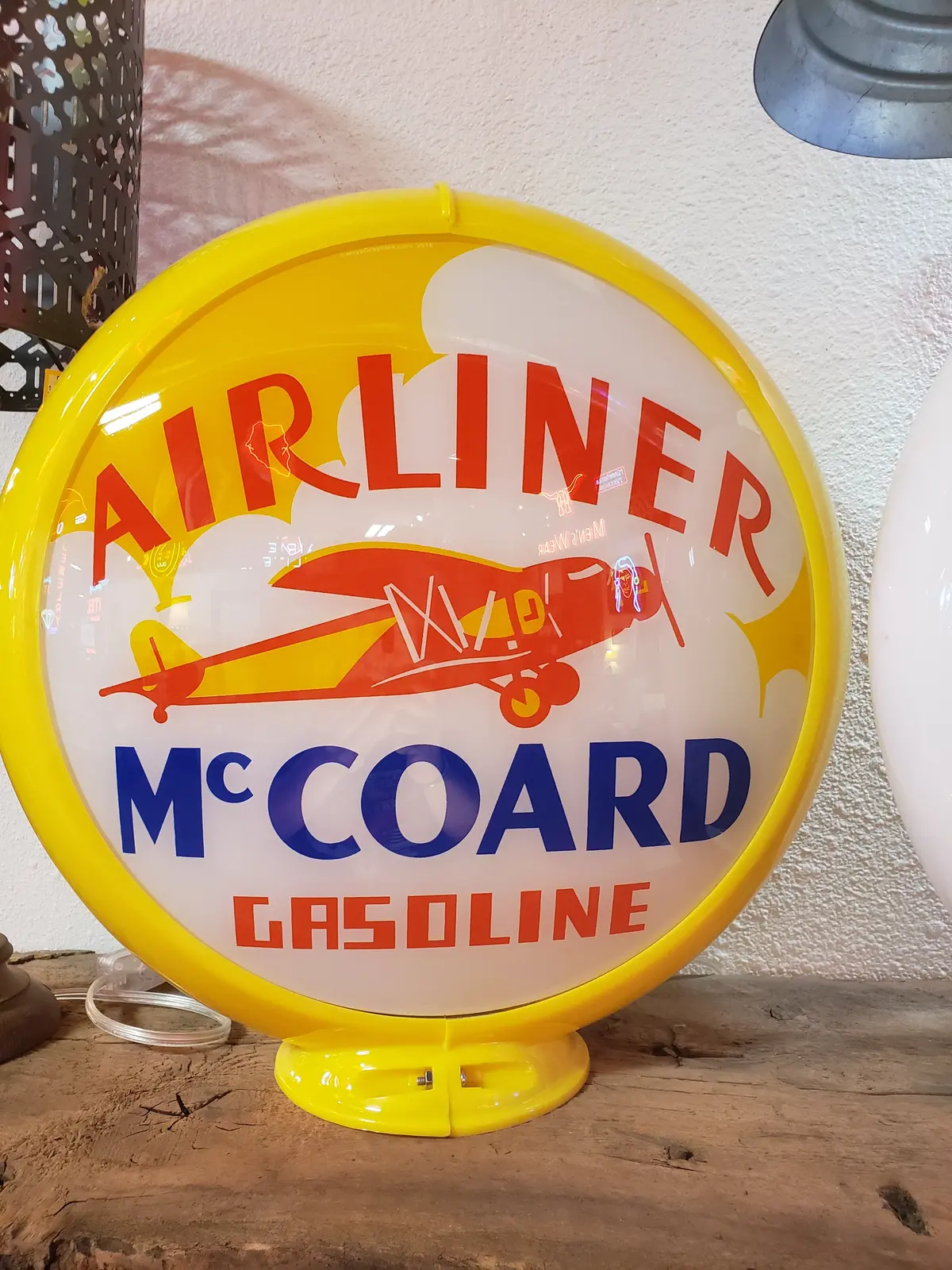 Airliner Mccoard Gasoline Gas Pump Globe- Reproduction 1