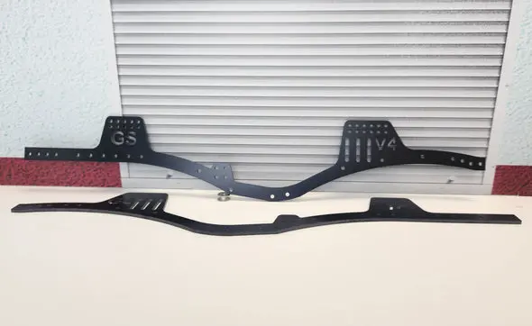 Gs-V4 Chassis, Black G10 Material (Rails Only) 1