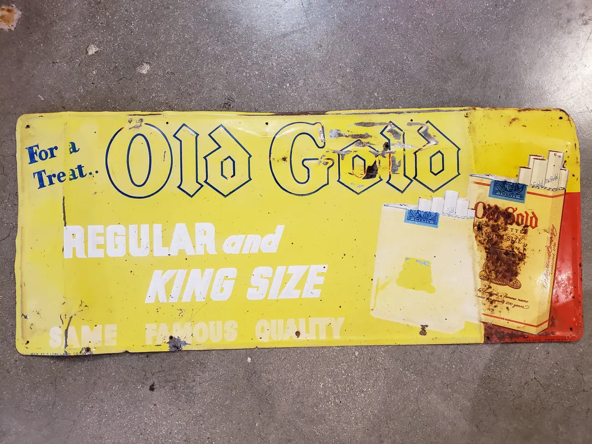 Old Gold Vintage Tobacco Advertising Sign 1