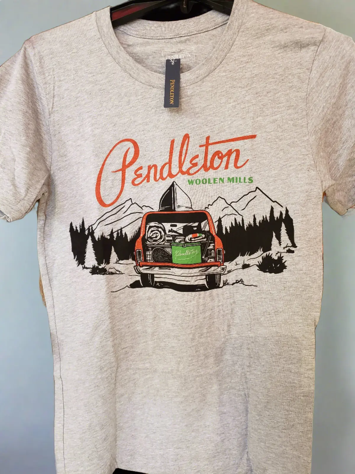 Pendleton Camper Graphic Tee In Athletic Heather/ Red 1