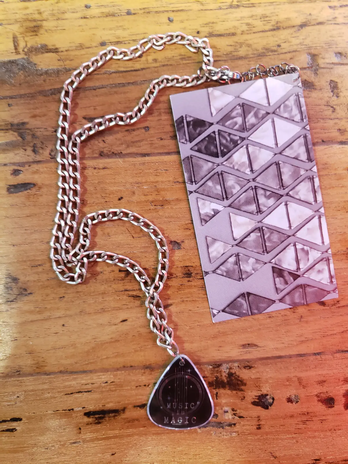 Music Is Magic Guitar Pick Necklace 1