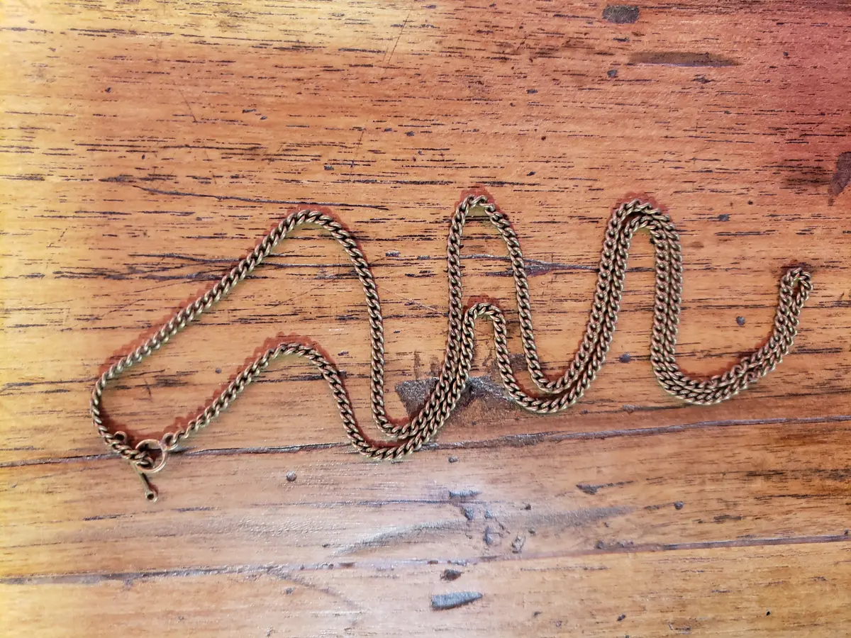 Brass Necklace With Toggle Clasp 1