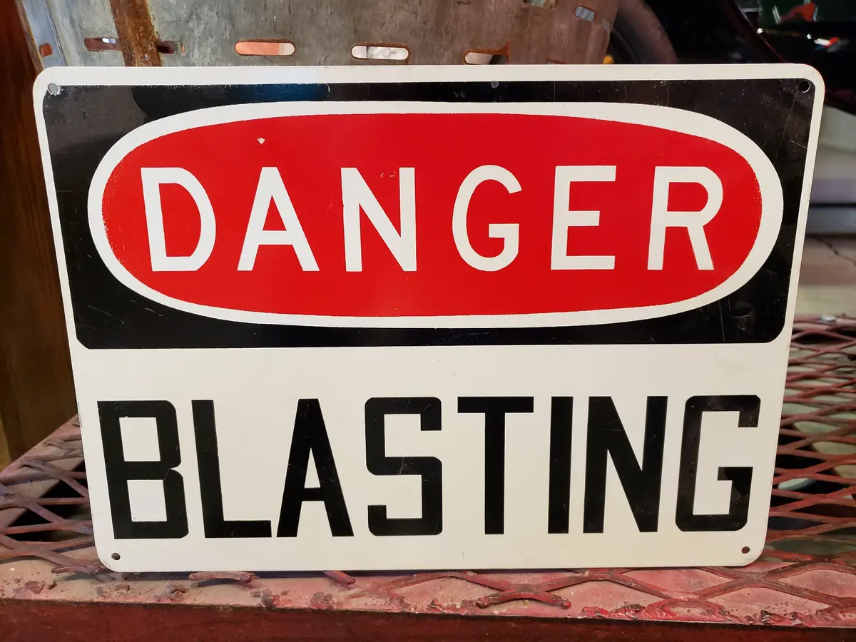 Danger Blasting Sign 1