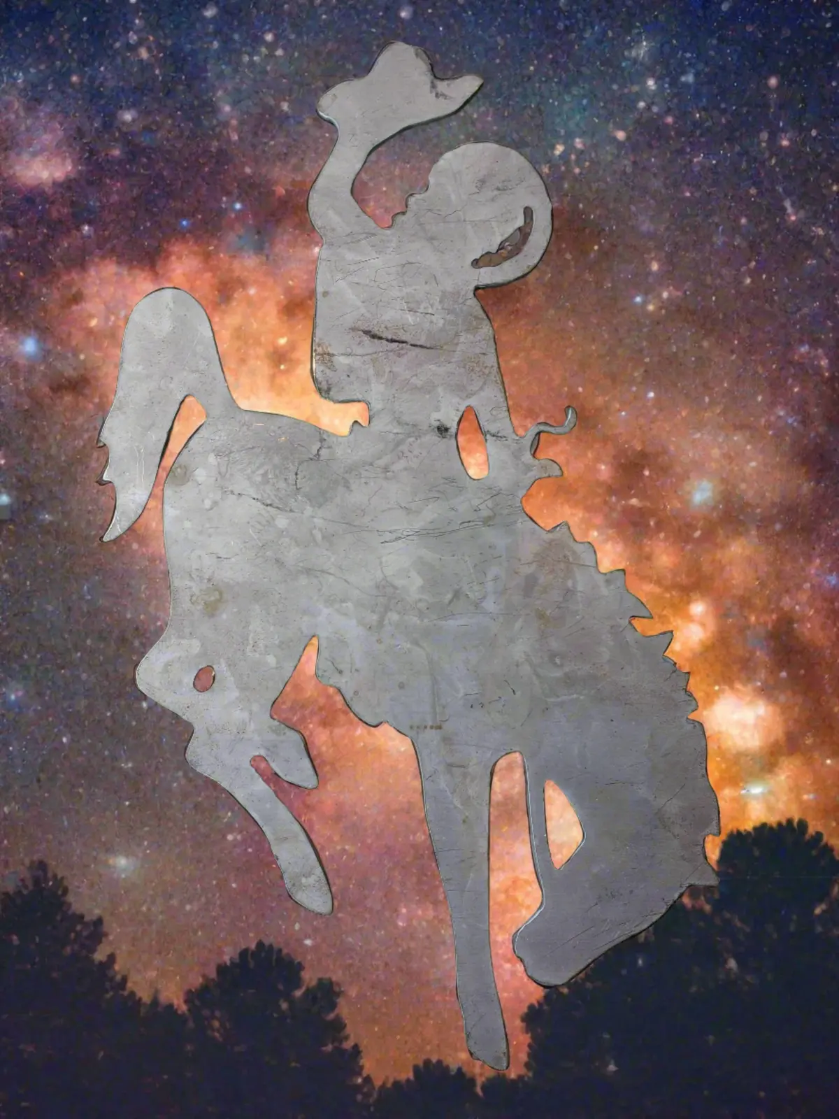 Space Cowboy Metal Art 1