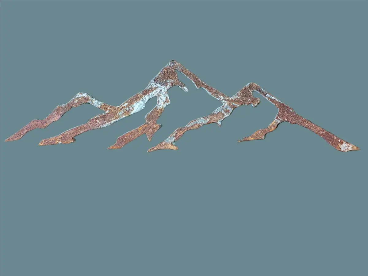 Mountain Silhouette Metal Art 1