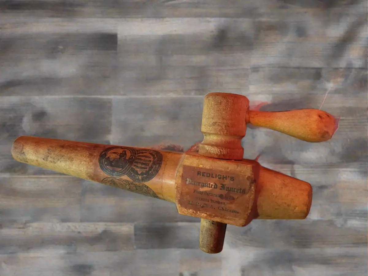 1893 Wooden Keg Tap By Redlich's 1