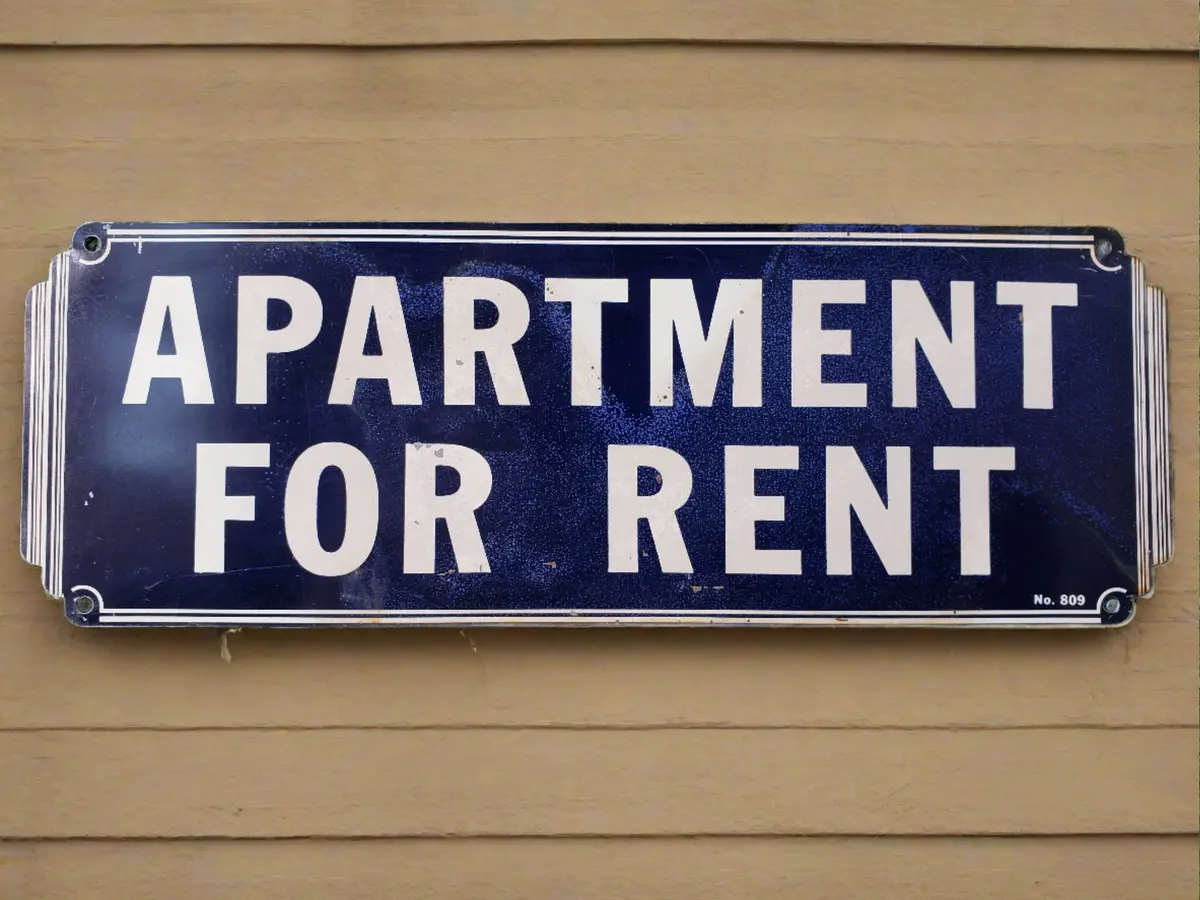Apartment For Rent Metal Sign 1