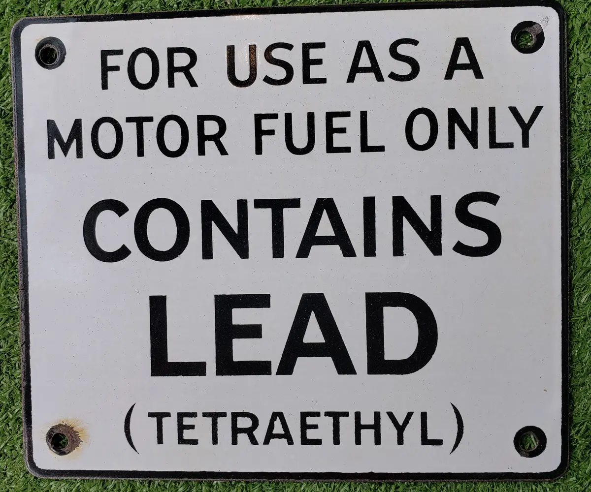 Tetraethyl Porcelain Gas Pump Sign 1