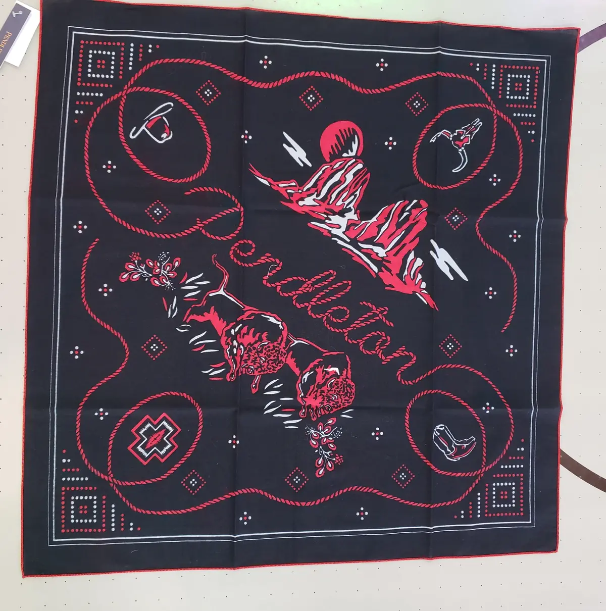 Pendleton Bandana In The Cowboy Black Pattern 1