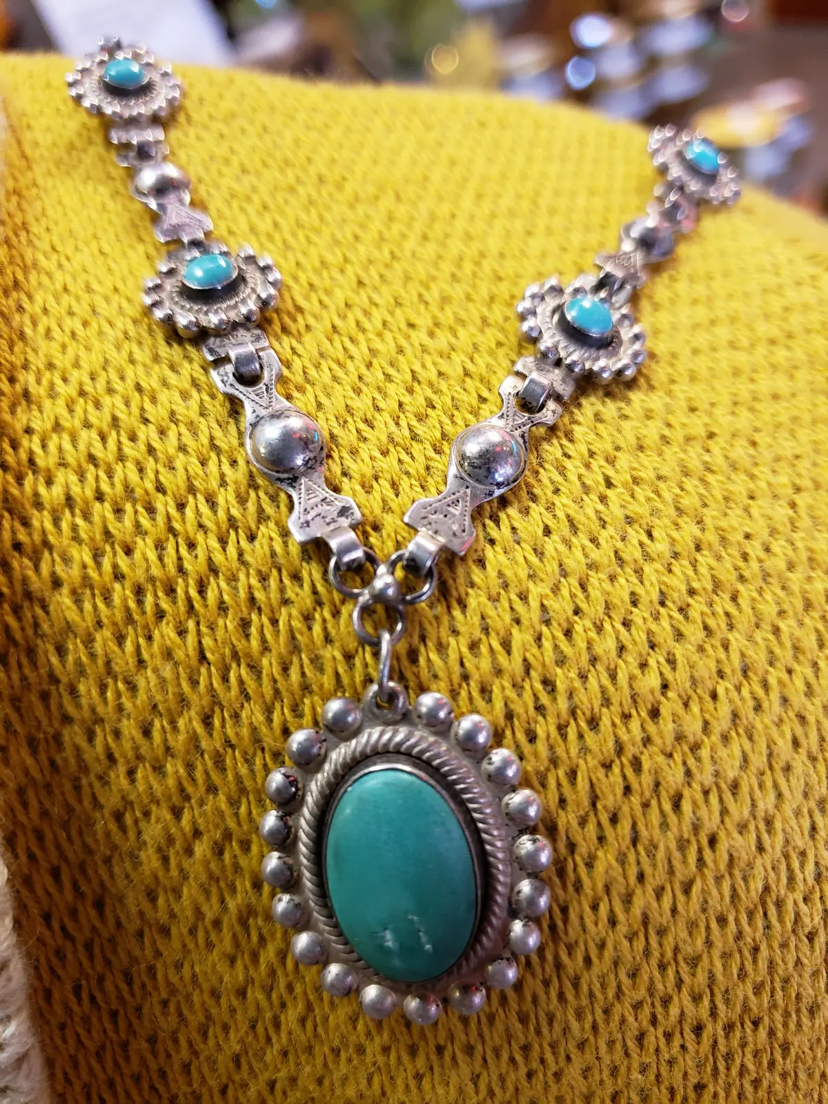 Turquoise And Sterling Ankle Bracelet 1