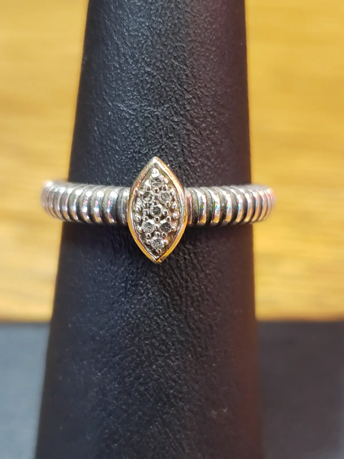 Vintage 14K And Sterling Ring Size 6.5 1