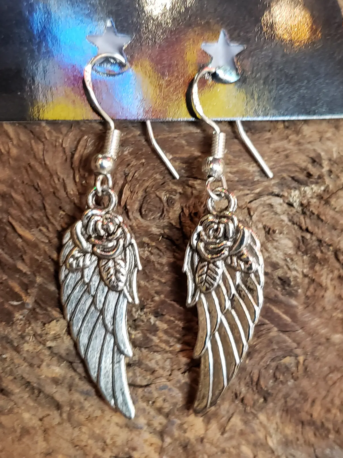 Wings And Roses .925 Earrings 1