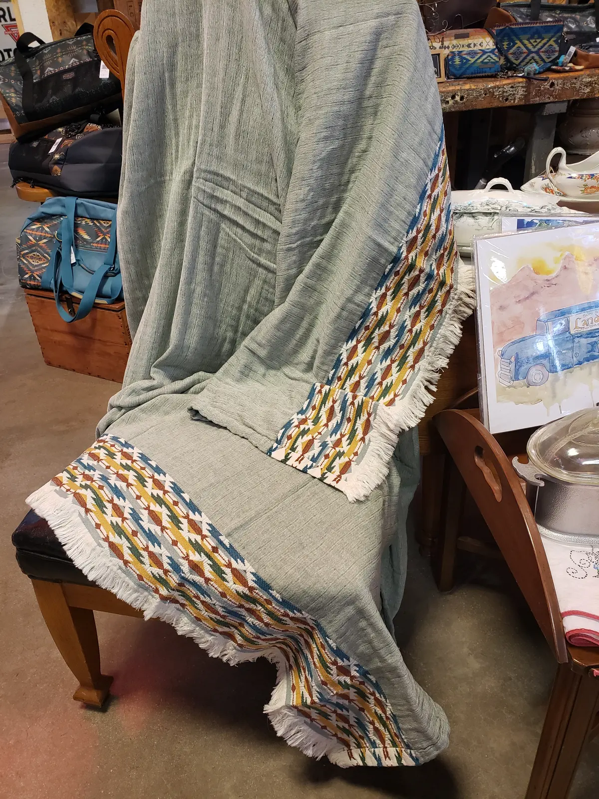 Pendleton Fringed Cotton Throw 1