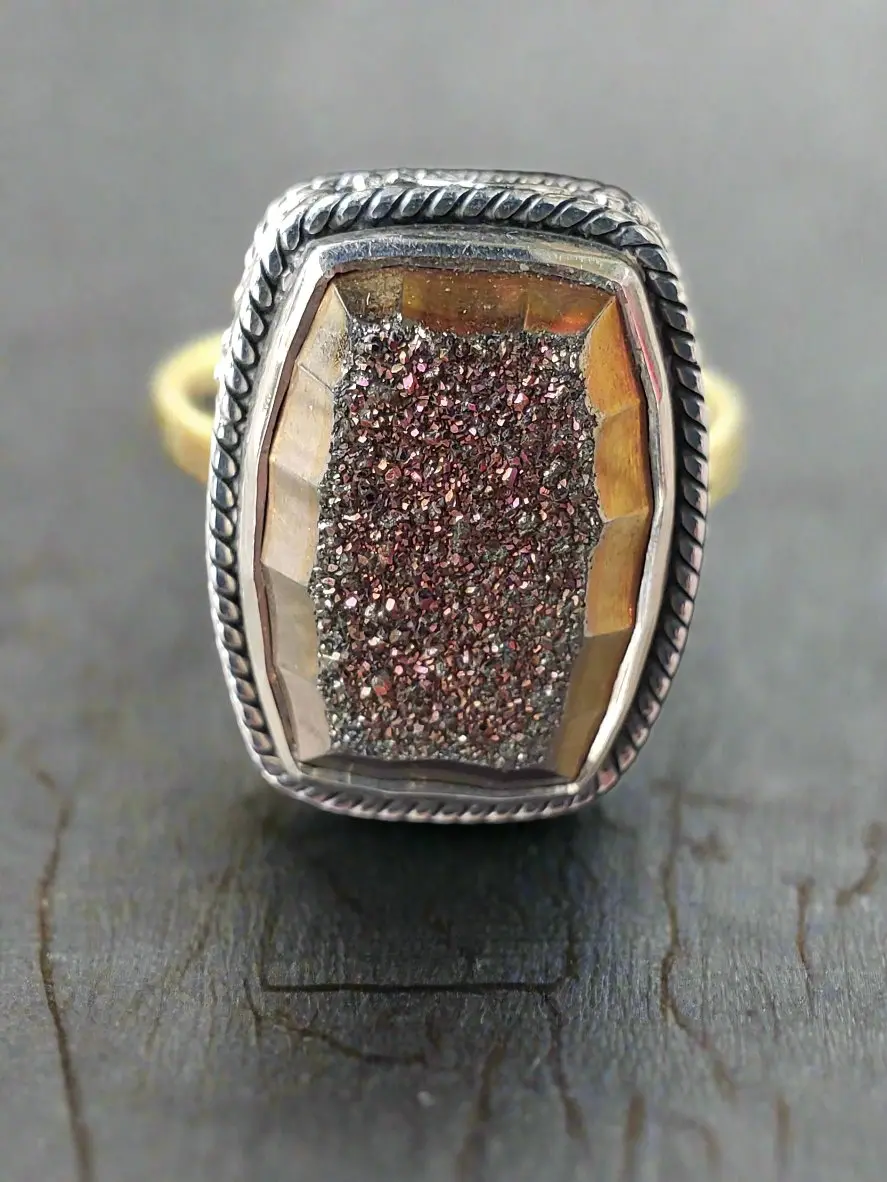 .925 Sterling Window Druzy Ring 1