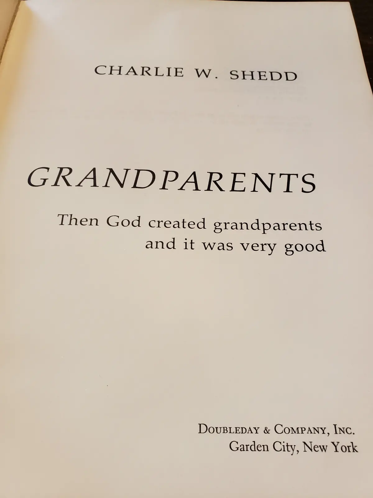 Grandparents, By Charlie W. Shedd (1976) 1