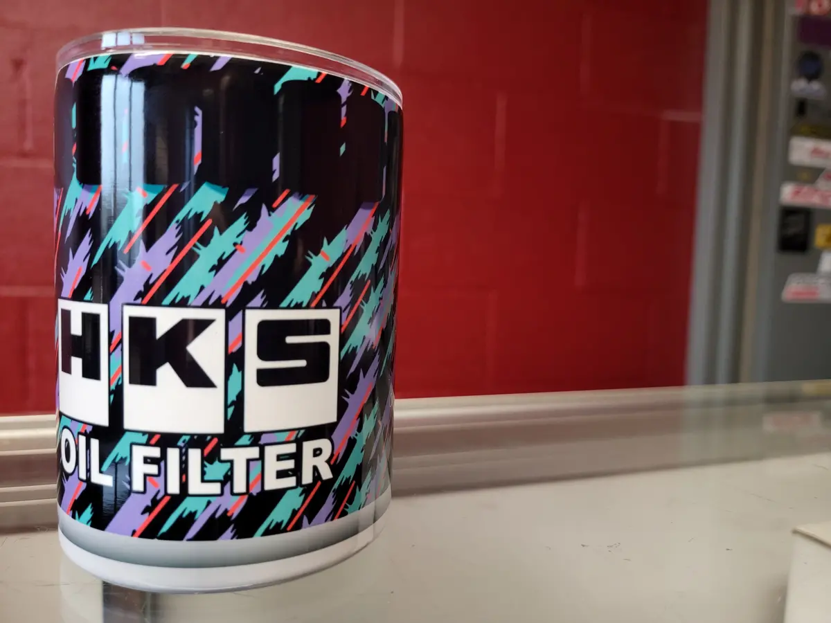 Hks Confetti Style Oil Filter Tumbler ( Metal Straw And Brush Included ) 1